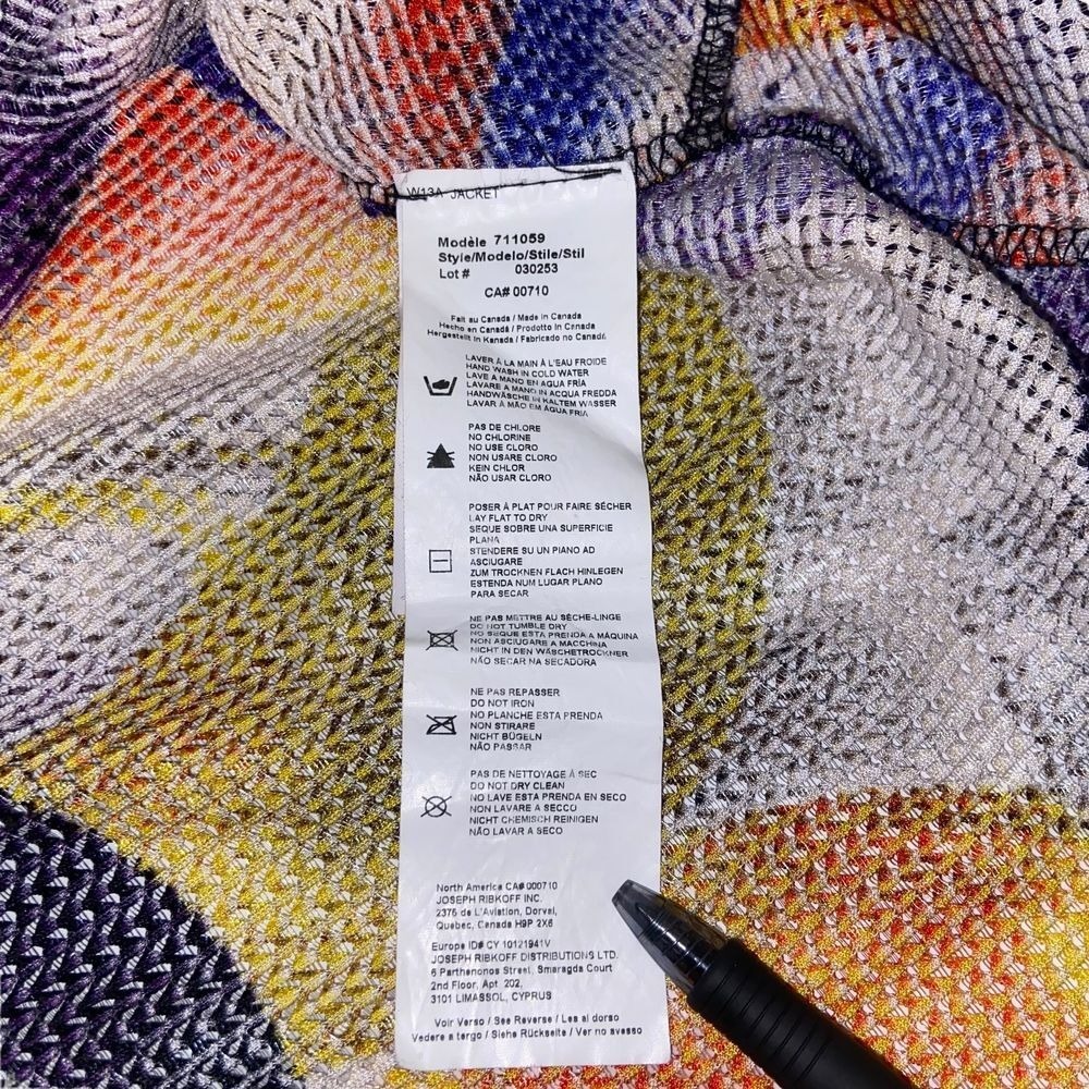 Joseph Ribkoff Abstract Print Button Front Jacket Multi Color 8 - Picture 6 of 11